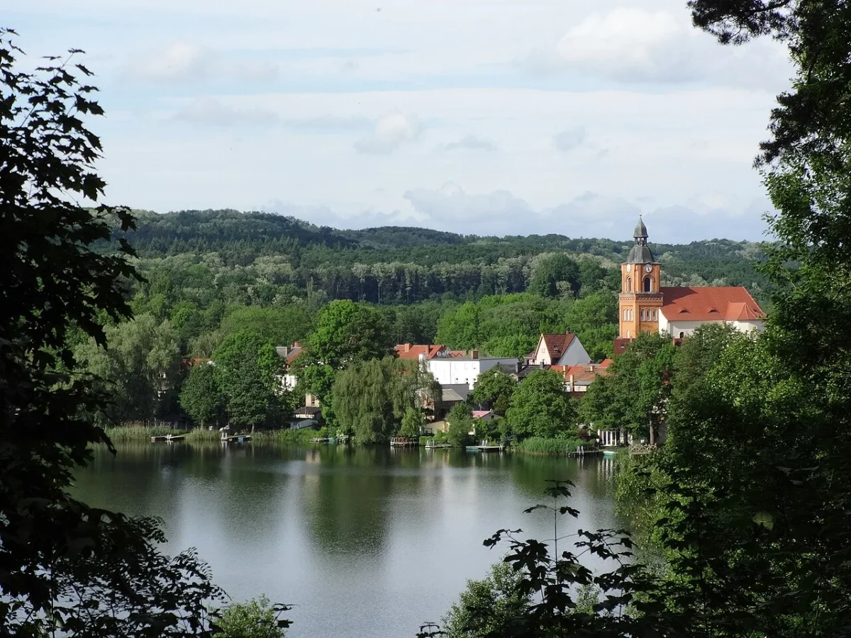 Blick von der Ferdinandshöhe auf den Buckower See in der Märkischen Schweiz